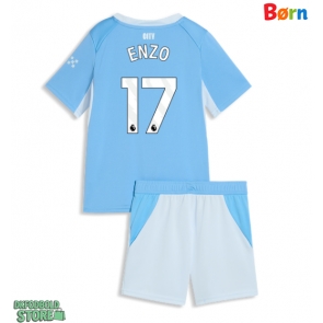Manchester City Enzo Fernandez #17 Replika Babytøj Hjemmebanesæt Børn 2026-27 Kortærmet (+ Korte bukser)